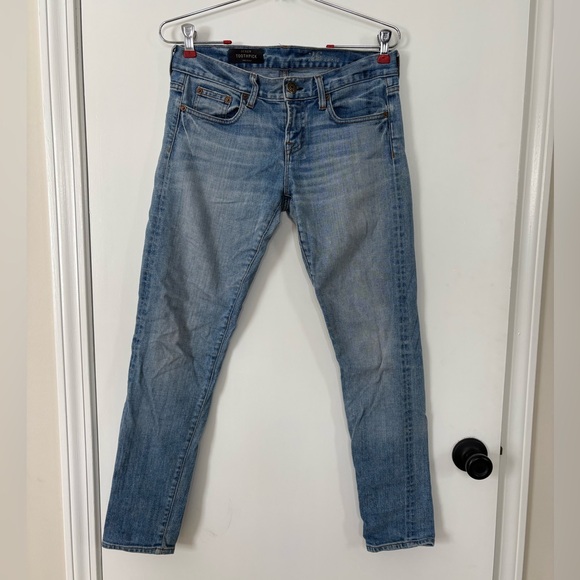 J Crew Toothpick Low Rise Light Wash Ankle Cropped Petite Jeans 26W - Picture 3 of 7